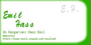 emil hass business card